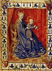 The Virgin And Child Enthroned by Jean Fouquet
